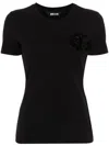 Just Cavalli Bead-logo Detail Jersey T-shirt In Black