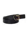 Just Cavalli Snake-buckle Belt In Black