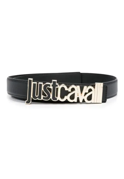 Just Cavalli Belt Jc Metal Letterin Belt In Nero