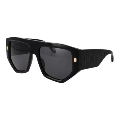 JUST CAVALLI BLACK CELLULOSE ACETATE SUNGLASSES