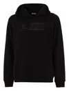 Just Cavalli Hooded Sweatshirt With Tonal Logo Embroidery In Black