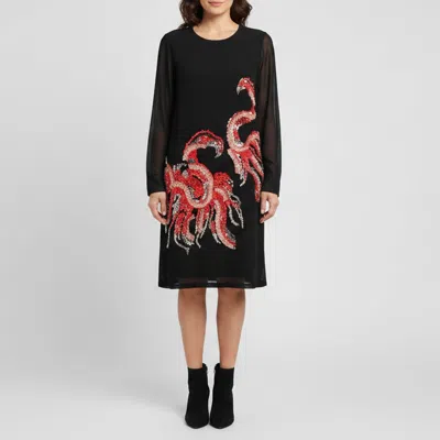 Pre-owned Just Cavalli Black Crepe Sequin Embellished Knee Length Dress L