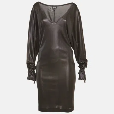 Just Cavalli Black Jersey Oversized Mini Dress