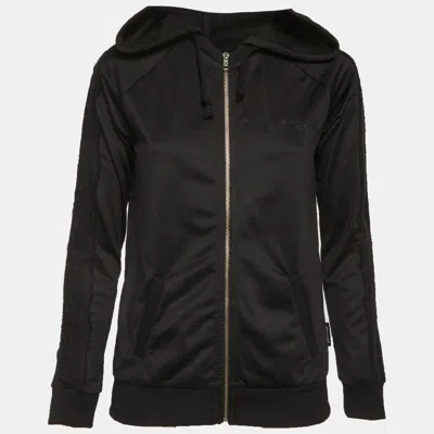 Just Cavalli Black Jersey Zip-up Jacket