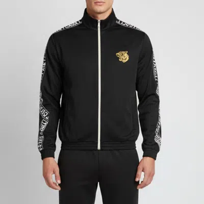 Pre-owned Just Cavalli Black Knit Long Sleeve Zip Front Sweatshirt L