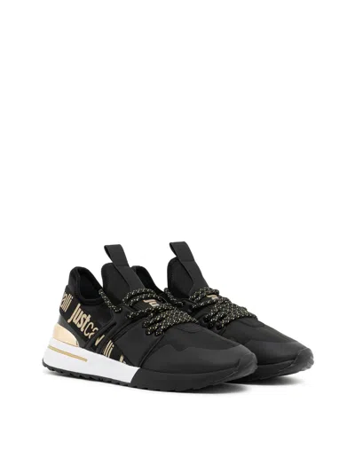 Just Cavalli Black Low Top Sneakers