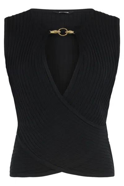 Just Cavalli Plaque-detail Tank Top In Animal Print