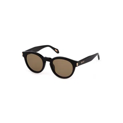 Just Cavalli Black Plastic Sunglasses In Brown