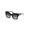 Just Cavalli Smoke Gradient Square Ladies Sunglasses Sjc019 0700 52 In Black