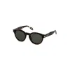 Just Cavalli Black Plastic Sunglasses In Green