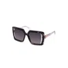 Just Cavalli Black Plastic Sunglasses In Purple