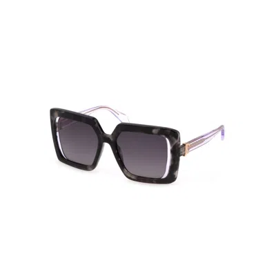 Just Cavalli Black Plastic Sunglasses In Purple