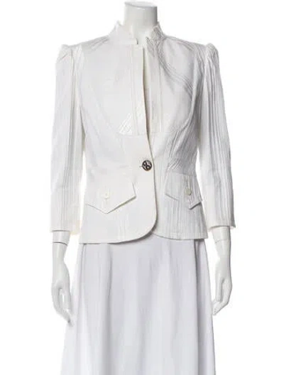 Pre-owned Just Cavalli Blazer In White