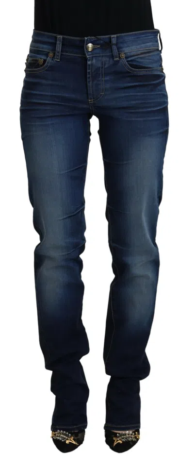 Just Cavalli Navy Blue Stretch Denim Skinny Leg Jeans
