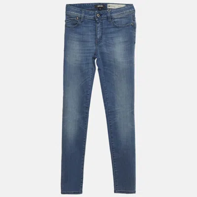 Pre-owned Just Cavalli Blue Denim Skinny Leg Jeans S/waist 25"