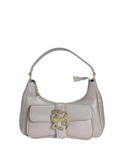 Just Cavalli Iconic Snakes Bag In Gray