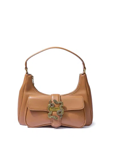 Just Cavalli Iconic Snakes Bag In Brown