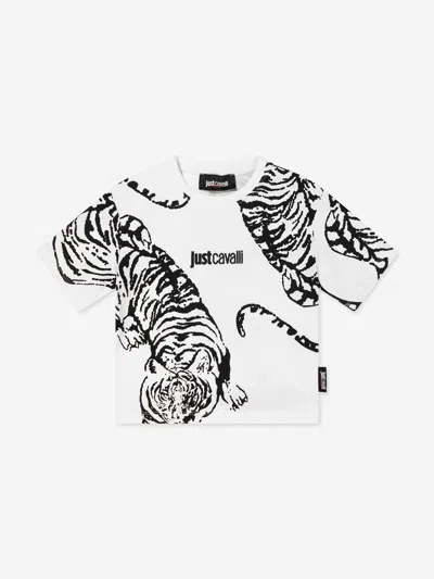 Just Cavalli Babies'  Boys Begum Tiger T-shirt In White