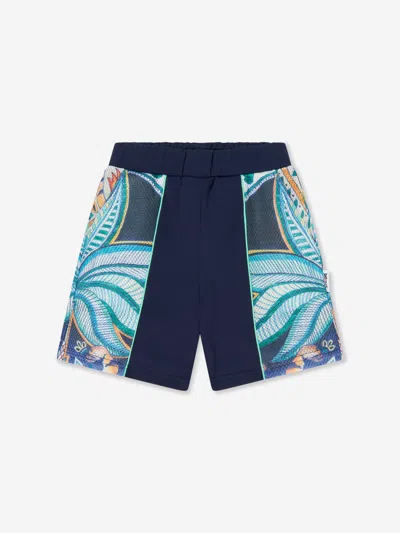 Just Cavalli Kids'  Boys Khandi Fleece Bermuda Shorts In Blue