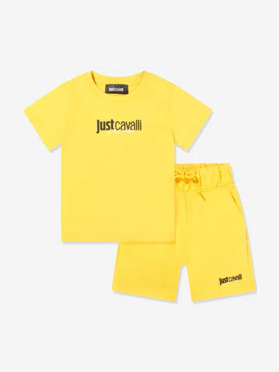 Just Cavalli Babies'  Boys Tesere Short Set In Yellow