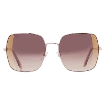 Just Cavalli Brown Gradient Mirror Gold Square Ladies Sunglasses Sjc031 F86g 60 In Metallic