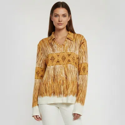 Pre-owned Just Cavalli Brown Printed Jersey Long Sleeve T-shirt Xxl