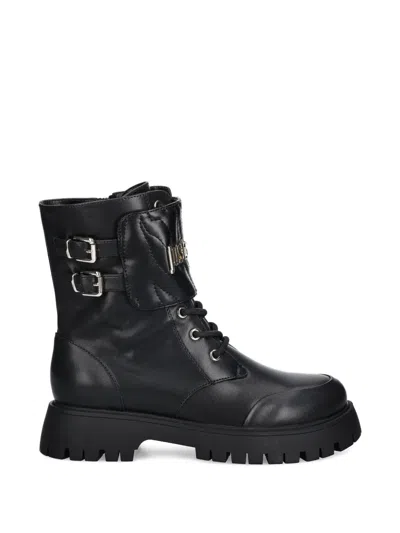 Just Cavalli Buckle-detail Boots In Black