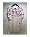 Just Cavalli Butterfly Printed T-shirt With Round Neck In Gray