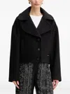 Just Cavalli Button-up Jacket In Black