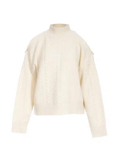 Just Cavalli Cable-knit Sweater In Neutral