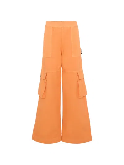 Just Cavalli Cargo Trousers In Orange