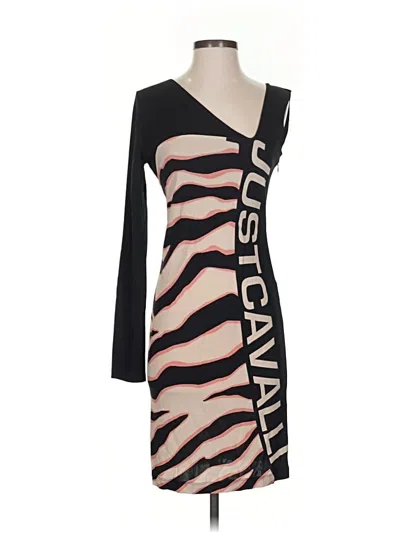 Pre-owned Just Cavalli Casual Dress In Black