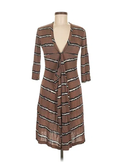 Pre-owned Just Cavalli Casual Dress In Brown