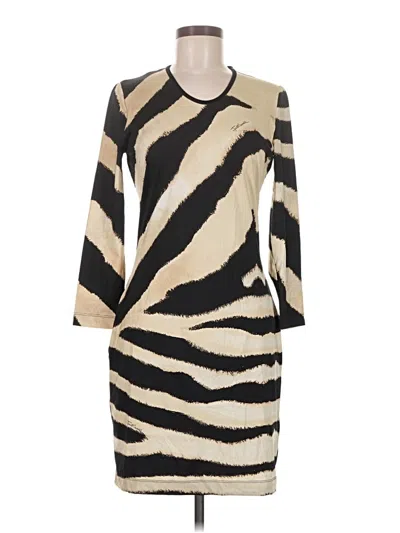 Pre-owned Just Cavalli Casual Dress In Brown