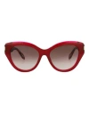 Just Cavalli 55mm Cat Eye Sunglasses In Red