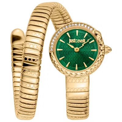 Just Cavalli Cerchio Snake Women's Watch In Gold