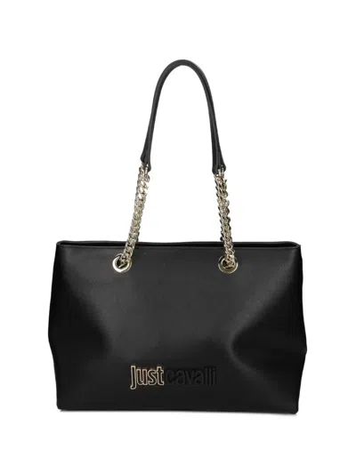 Just Cavalli Chain Shoulder Bag In Black