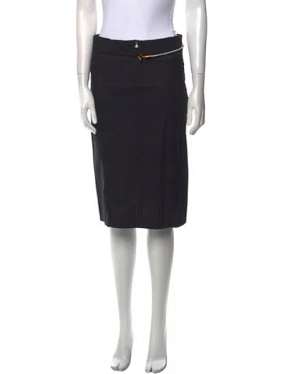 Pre-owned Just Cavalli Chain-link Accents Knee-length Skirt In Black