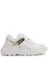 Just Cavalli Chic Sneakers With Premium Materials And Elegant Gold Accents In White
