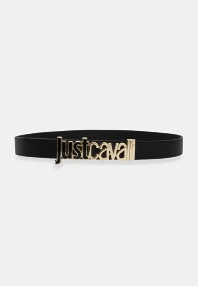 Just Cavalli Cinture Belt Jc Metal Lettering In Nero