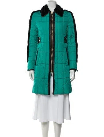 Pre-owned Just Cavalli Coat In Green