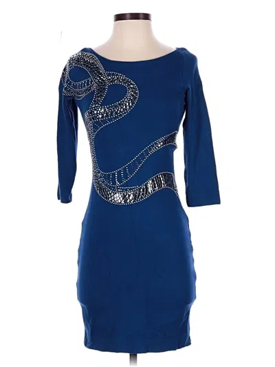 Pre-owned Just Cavalli Cocktail Dress In Blue