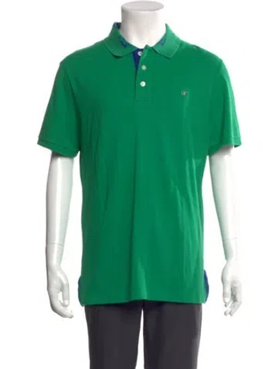 Pre-owned Just Cavalli Collar Short Sleeve Polo Shirt In Green