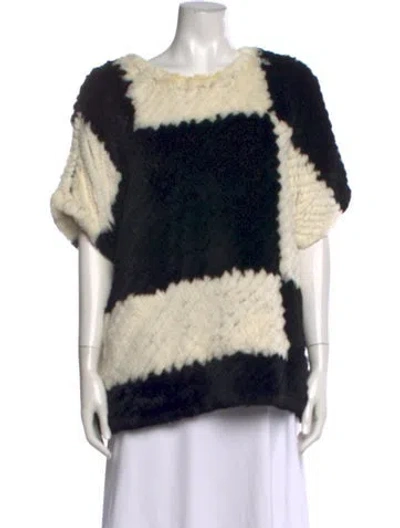 Pre-owned Just Cavalli Colorblock Pattern Crew Neck Sweater In Black