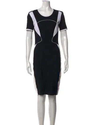 Pre-owned Just Cavalli Colorblock Pattern Knee-length Dress In Black