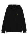 Just Cavalli Cotton Hoodie In Black