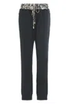 Just Cavalli Soft Fabric Jogger Style Trousers In Black