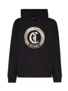 Just Cavalli Cotton Sweatshirt In Cotton In Black