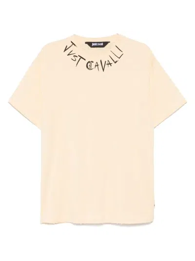 Just Cavalli Cotton T-shirt In Orange
