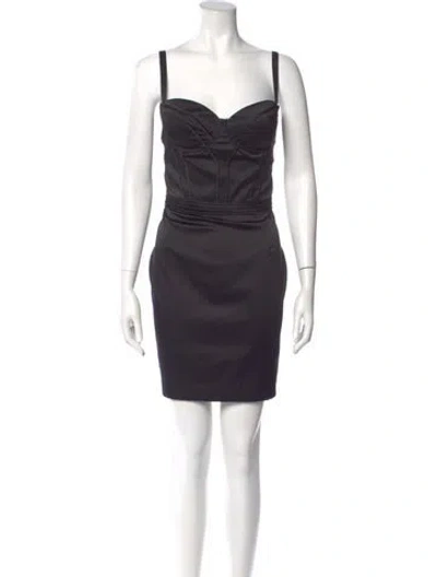 Pre-owned Just Cavalli Cowl Neck Mini Dress In Black